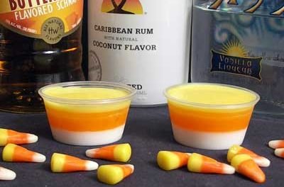 Candy Corn Jell-O Shots