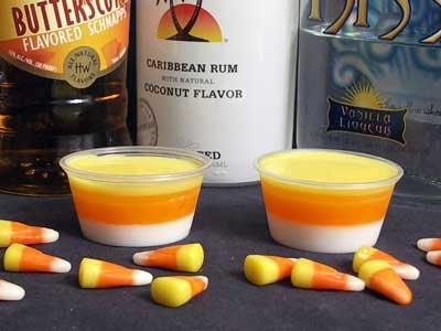 Candy Corn Jell-O Shots