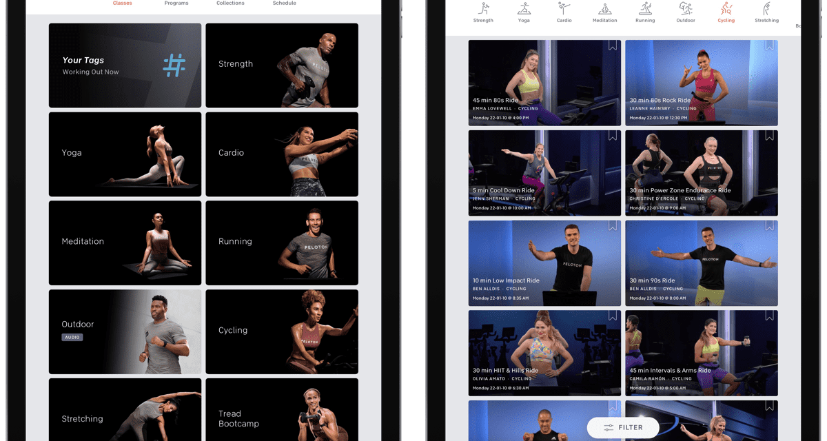 Peloton App: Versatile Workouts and Motivational Instructors
